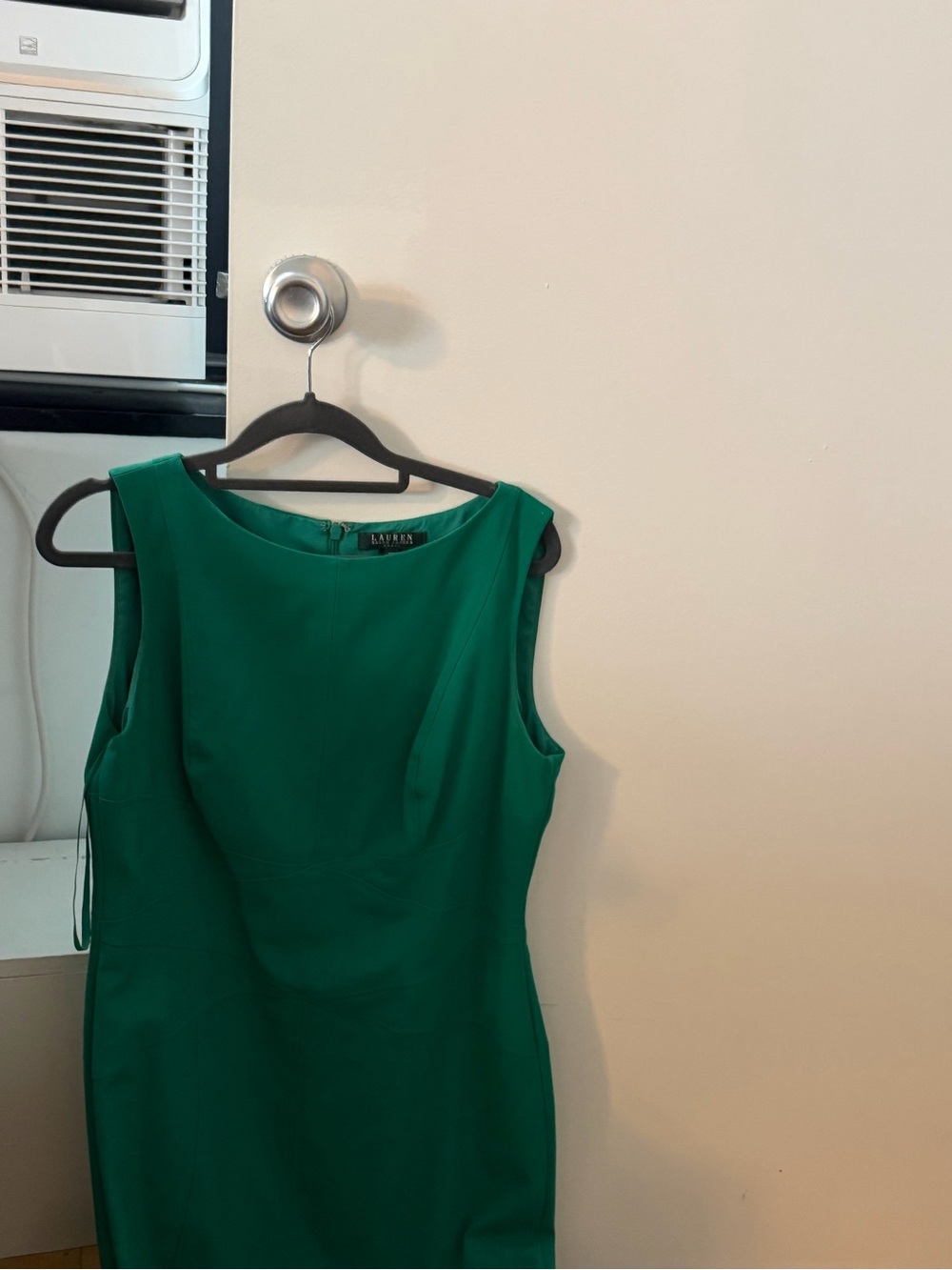 Ralph Lauren Emerald Green Sleeveless Sheath Dress